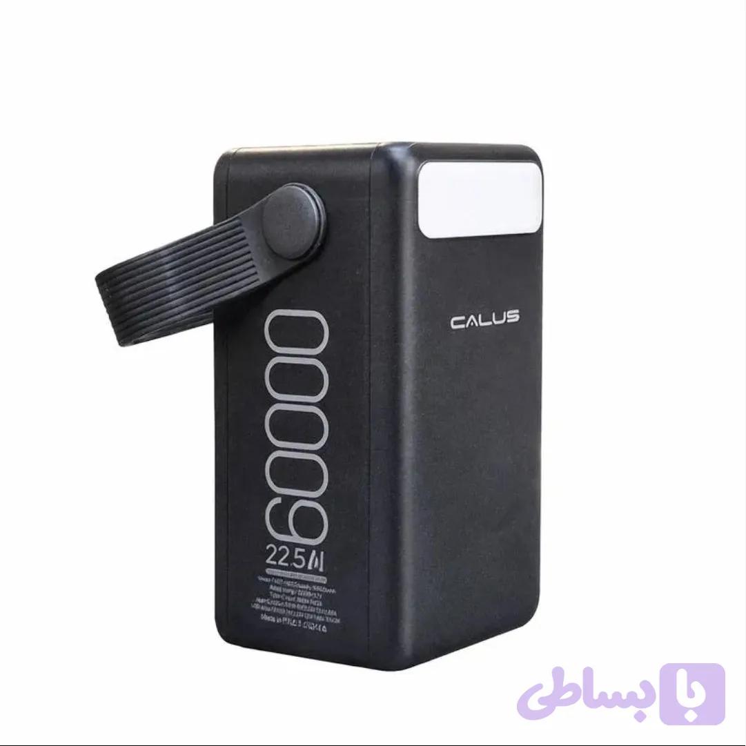 پاوربانک غول KALUS 60000mAh کالوس اصلی 22/5 فست 4 خروجی 4.5 امپر کمپینگ شرگتی چراغ قوه نمایش میزان شارژ