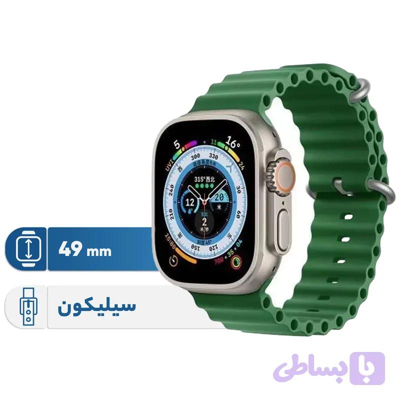 ساعت هوشمند مدل T1000ULTRA 1.99 دارای قابلیت های صفحه نمایش رنگی، صفحه نمایش لمسی بند سیلیکون