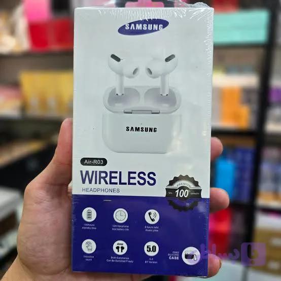 ایرپاد سامسونگ هدفون بلوتوثی مدل airpods pro ro3 sam همراه با کاور