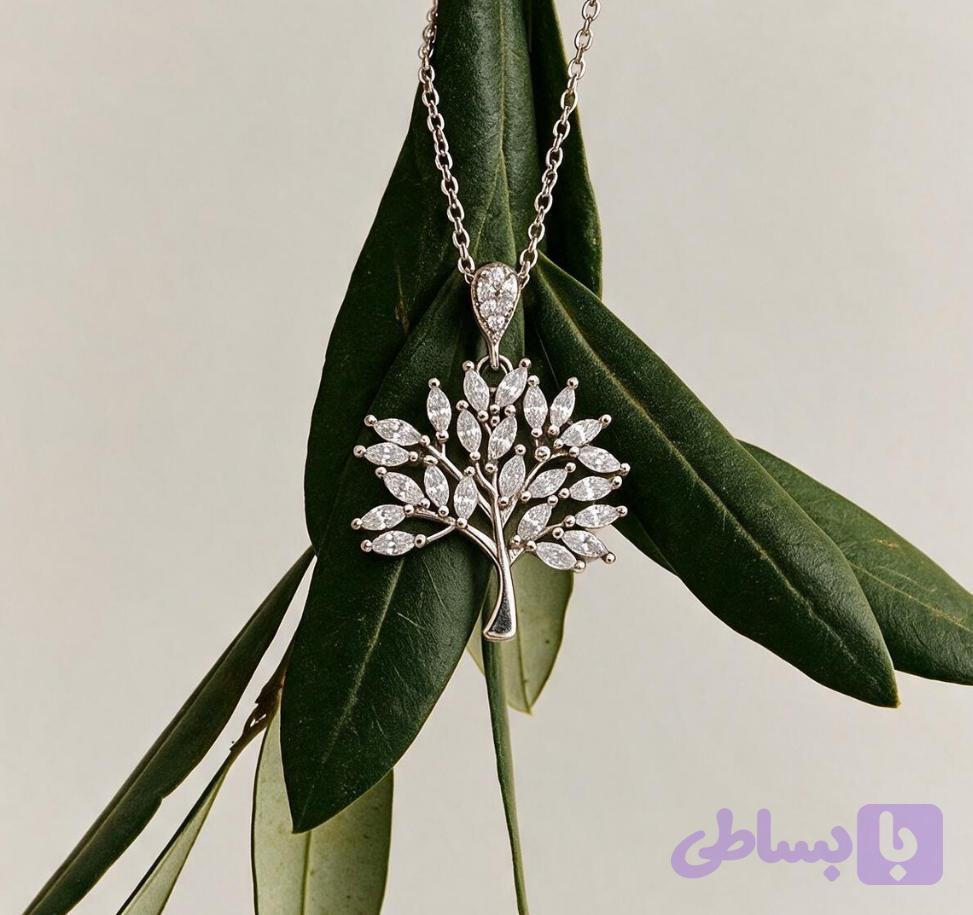 پلاک نقره عیار ۹۲۵ (بدون زنجیر) درخت زندگی ایتالیایی GTA با آبکاری طلا