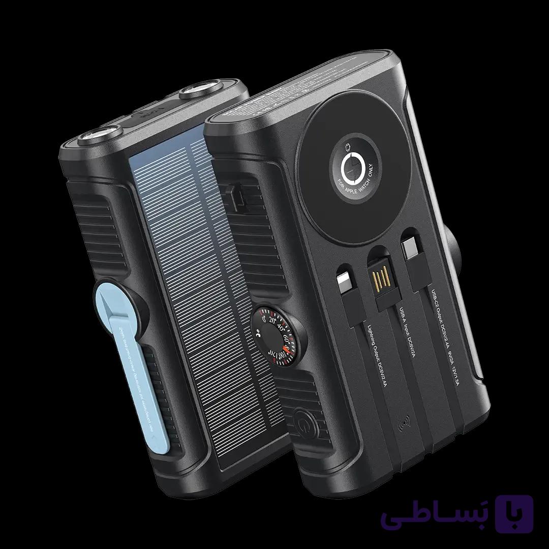 پاوربانک پاورولوژی مدل Helio Lux_PPBCHAW53BK ظرفیت 20000 میلی‌ آمپر — تصویر 1