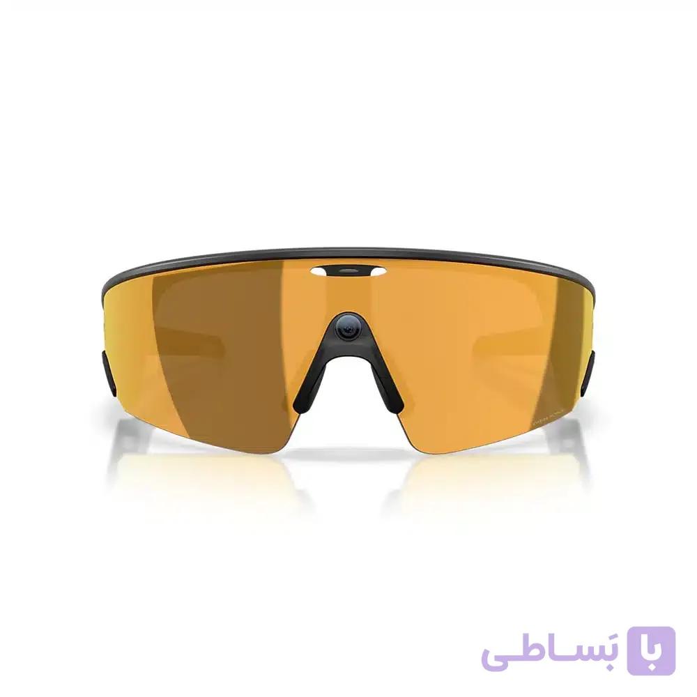 عینک هوشمند اوکلی متا مدل OW8001 Oakley | Meta Vanguard Black/Gold رنگ طلایی مشکی | سایز XL — تصویر 1