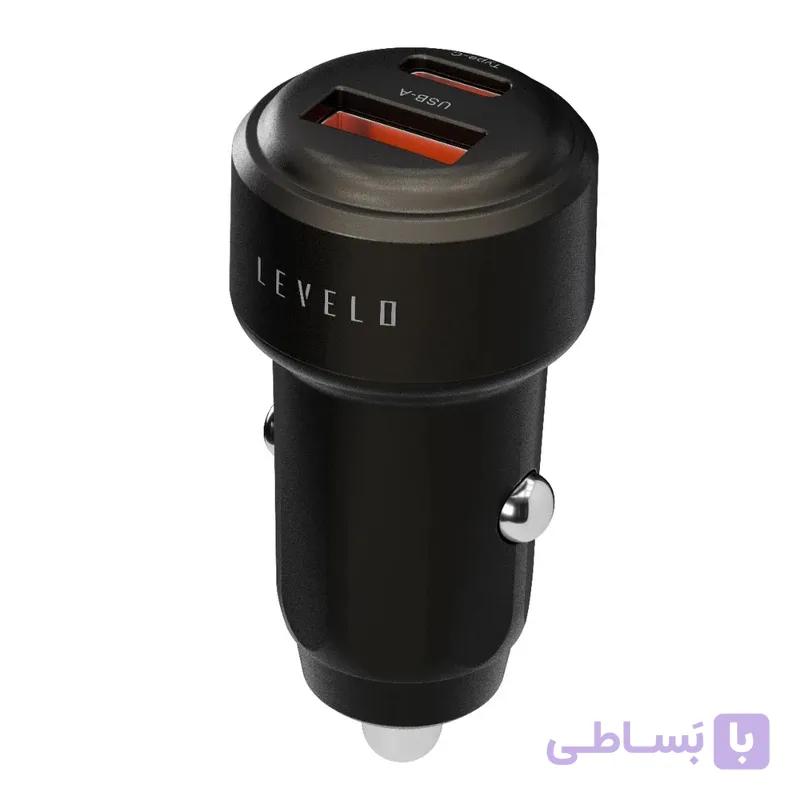 شارژر فندکی 60 وات لِولو مدل Nori Mini به همراه کابل تبدیل USB-C به Lightning — تصویر 1