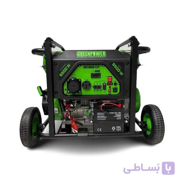 موتور برق بنزینی گرین پاور 9.5 کیلووات مدل GR11800-E2T تک فاز سه فاز