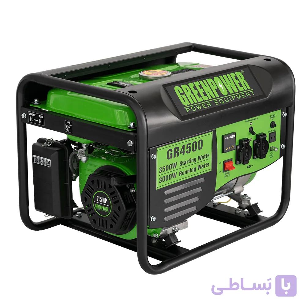 موتور برق استارتی بنزینی 3 کیلووات گرین پاور مدل GR4500-ES