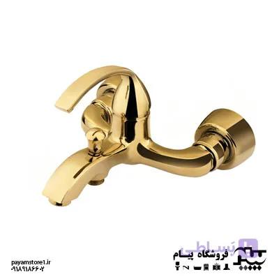 شیر حمام اوج مدل ایوانو  طلایی براق