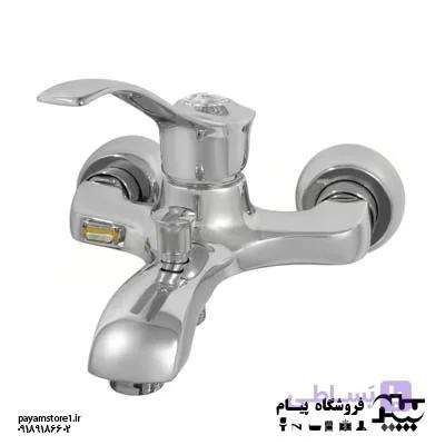 شیر حمام فیروزه مدل کسری کروم