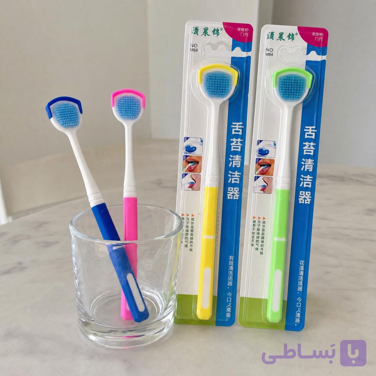 مسواک و زبان پاک کن سیلیکونی اورجینال مدل N888 | گجت تخصصی رفع بوی بد دهان و لایه‌برداری زبان — تصویر 1