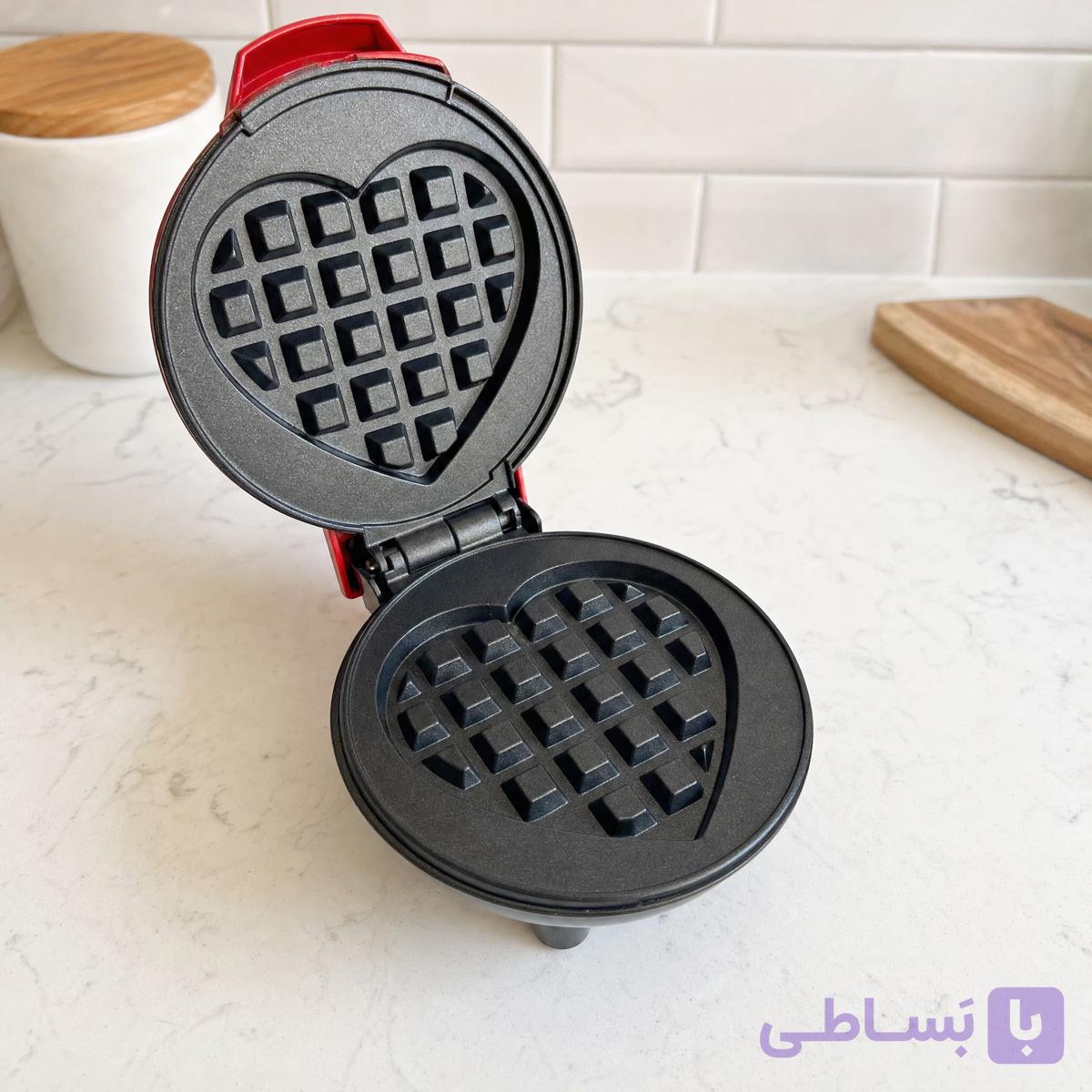 خرید و قیمت وافل ساز مینی میکر قلبی ۳۵۰ وات اورجینال با صفحات نچسب ۴ اینچی — تصویر 1