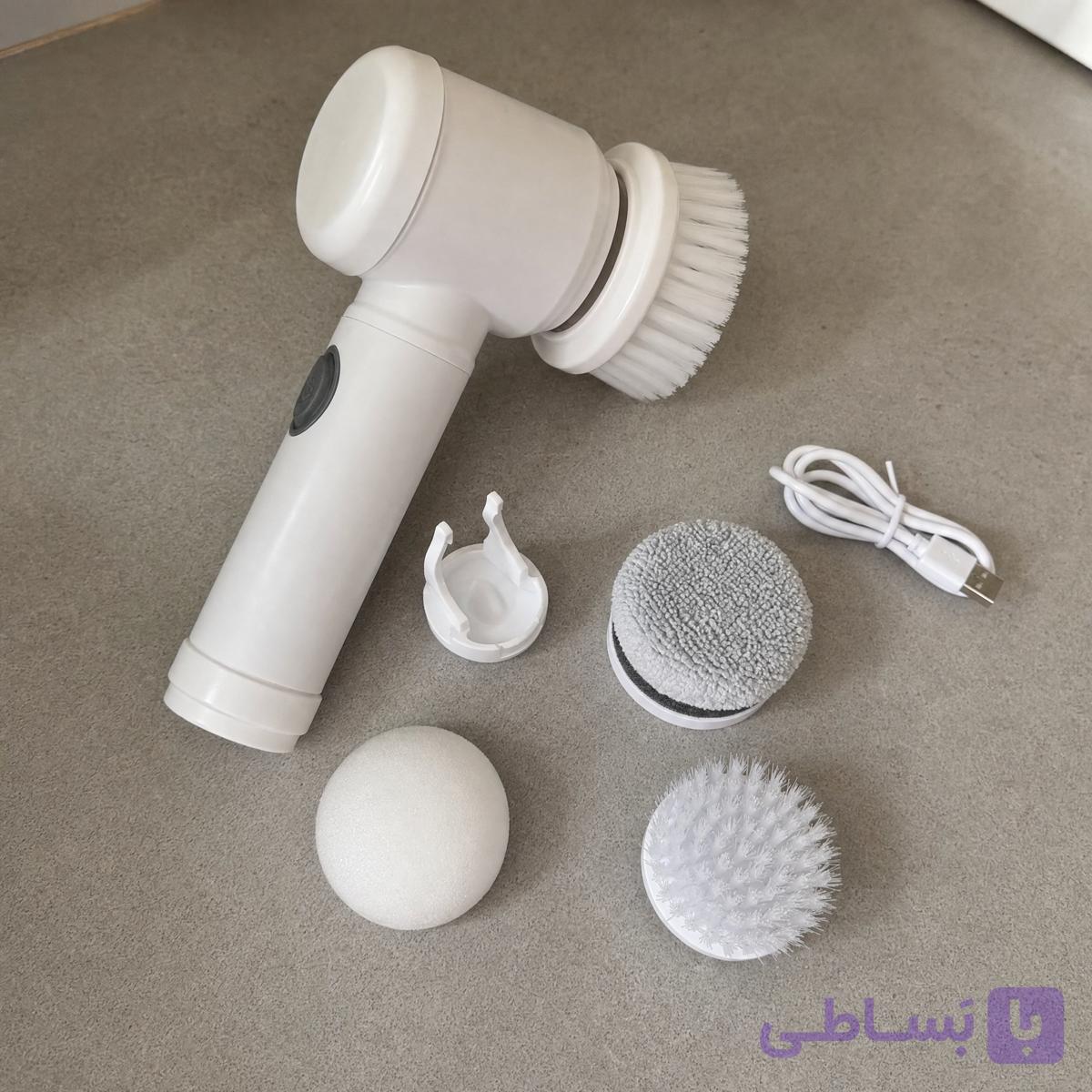فرچه شستشوی شارژی ۵ کاره مجیک براش اورجینال Magic Brush | برس برقی نظافت و پولیش چندمنظوره خانه و خودرو — تصویر 1