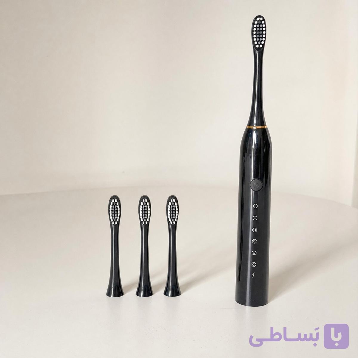 مسواک برقی هوشمند و شارژی سونیک مدل X-3 اورجینال ضد آب با ۴ سری یدک — تصویر 1