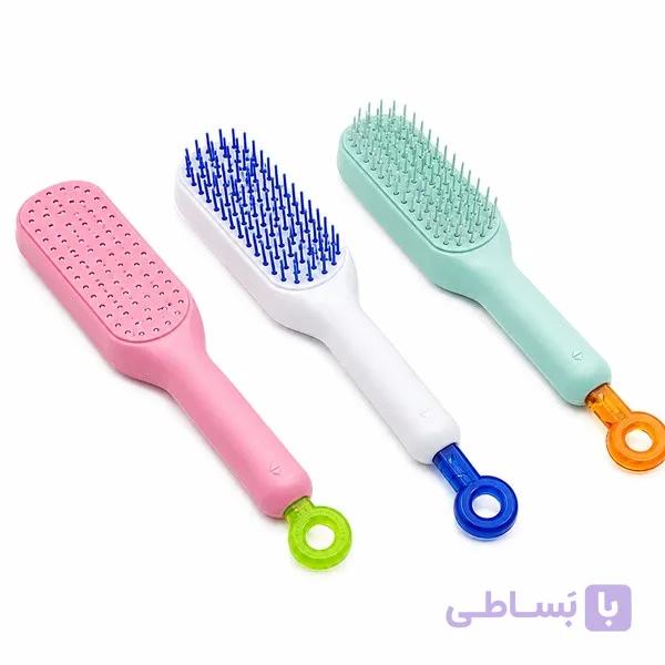 خرید و قیمت برس مو جادویی دندانه جمع شونده اورجینال مدل خود تمیز شونده ضد گره Magic Hair Brush — تصویر 1