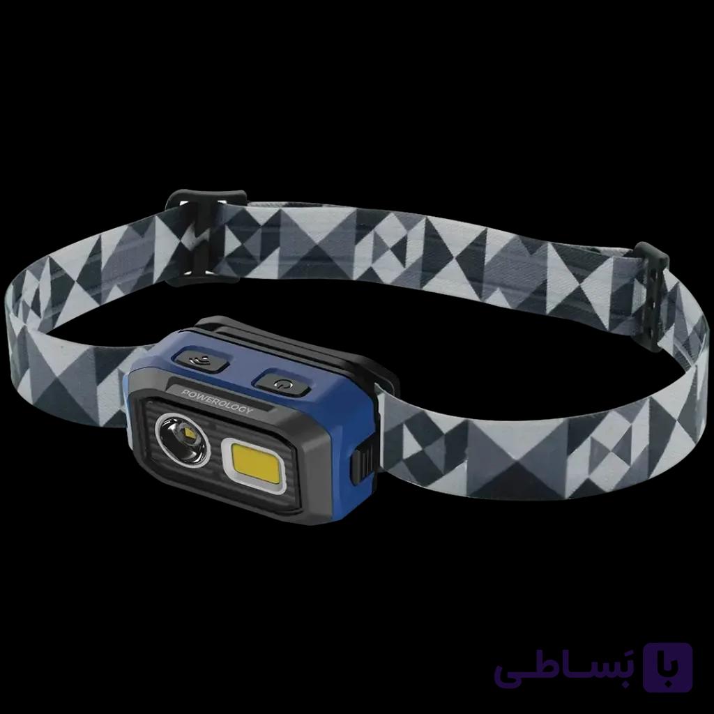 چراغ پیشانی شارژی پاورولوژی Powerology BrightVision Headlamp PWZF6578BK — تصویر 1