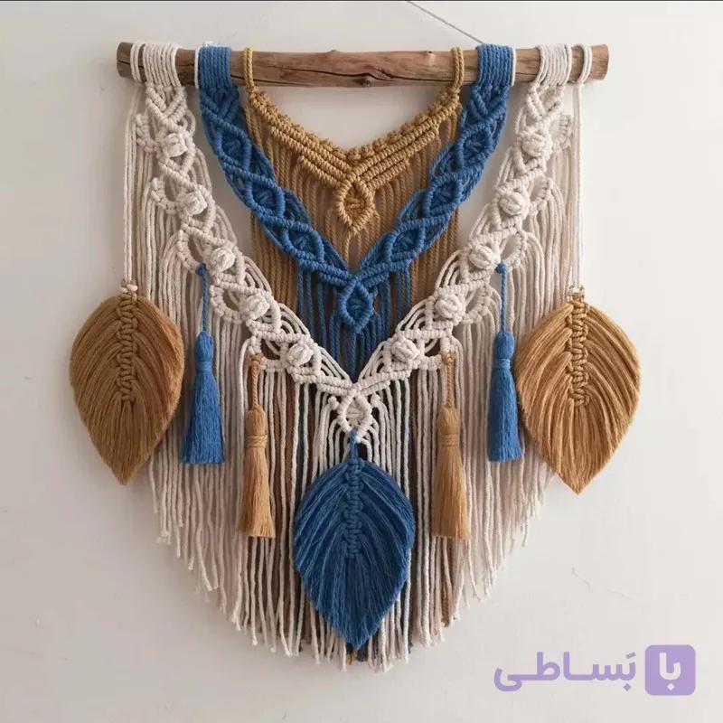 آویز مکرومه رنگی دیواری کد 115