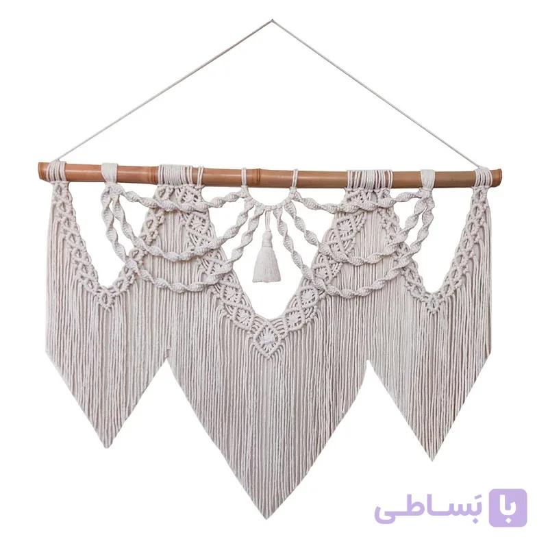 آویز مکرومه دیواری مدل موج کد 0024