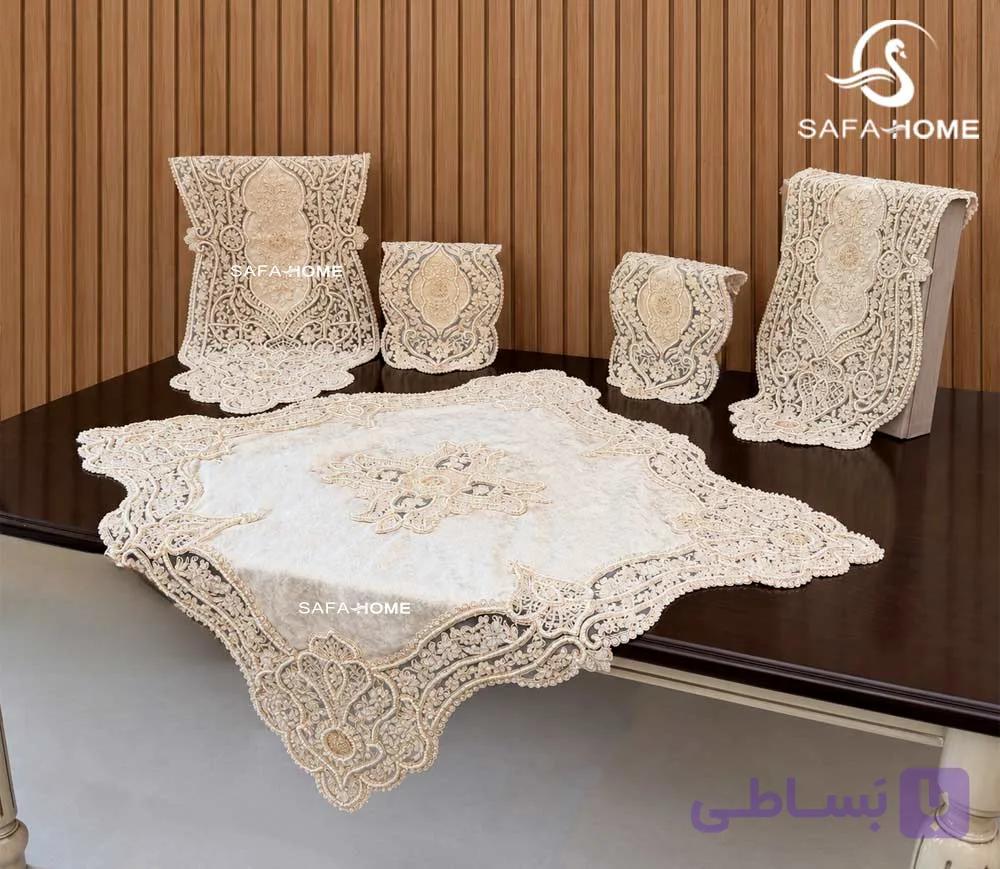 ست رومیزی پاشا 5 تکه طرح ترنج — تصویر 1