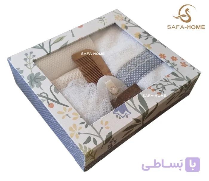 باکس لوازم حمام طرح گلدار — تصویر 1