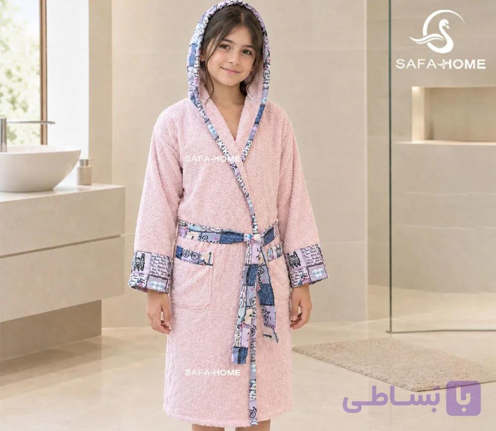 ست حوله تن پوش و دمپایی بچگانه سایز 100 مدل هیرا — تصویر 1