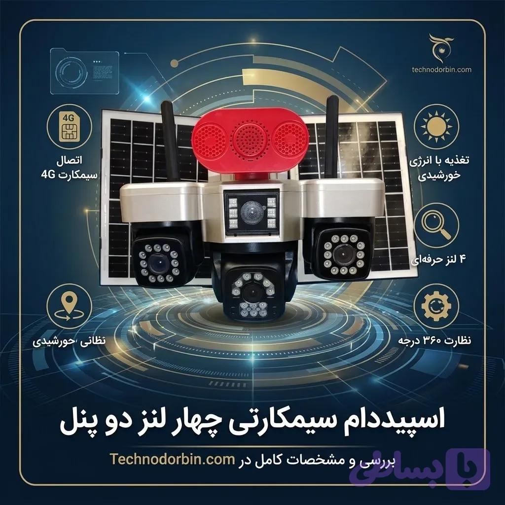 اسپیددام سیمکارتی چهار لنز دو پنل — تصویر 1