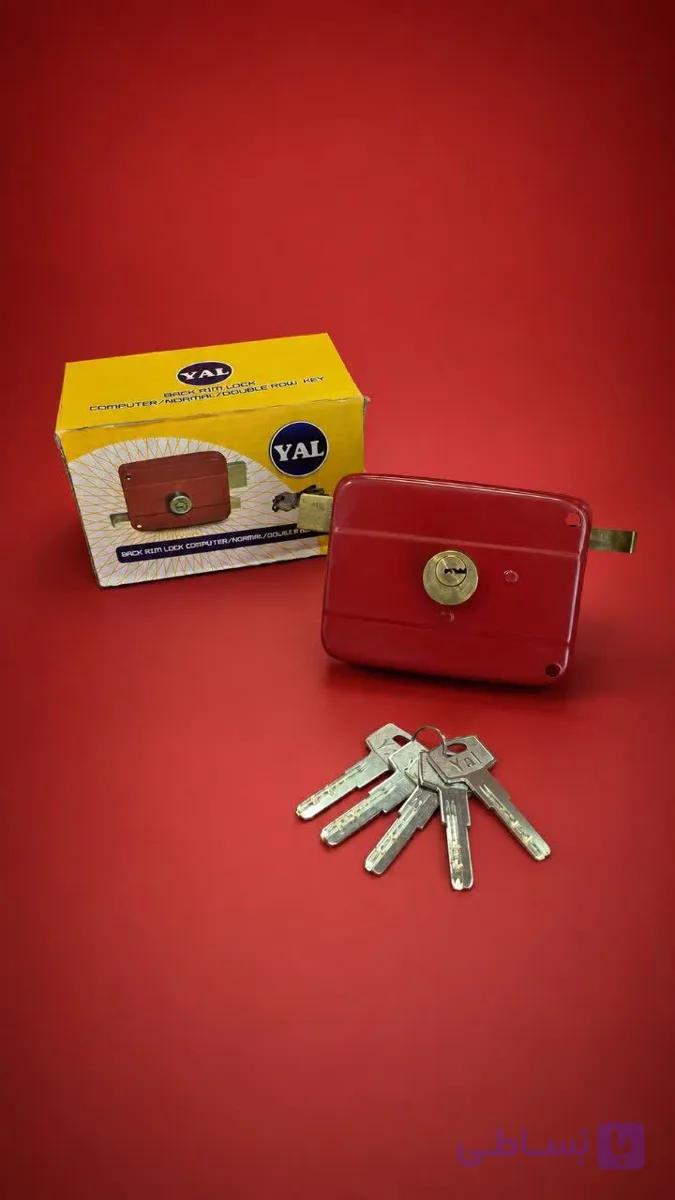قفل درب حیاطی کامپیوتری یال با ۵ کلید بلند