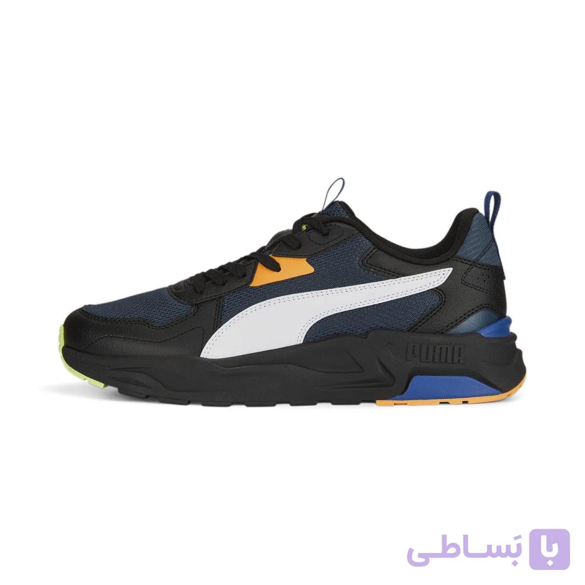 کتونی اورجینال مردانه و زنانه پوما ترینیتی لایت رنگ Dark Night white black leather
