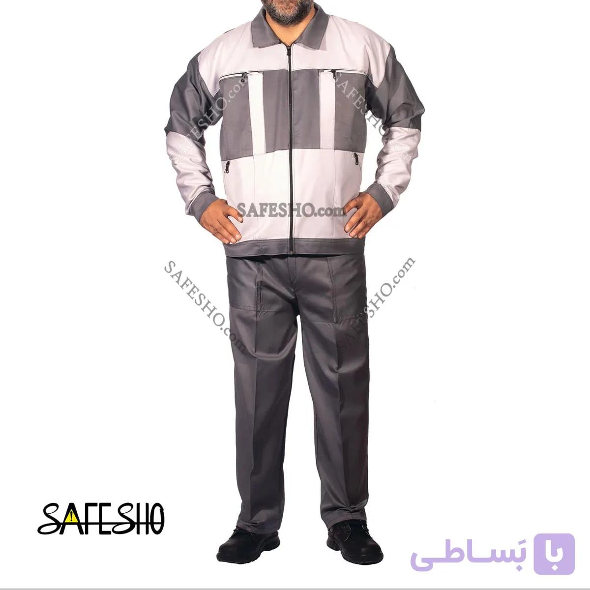لباس کار مدل سیلور طوسی-طوسی روشن — تصویر 1