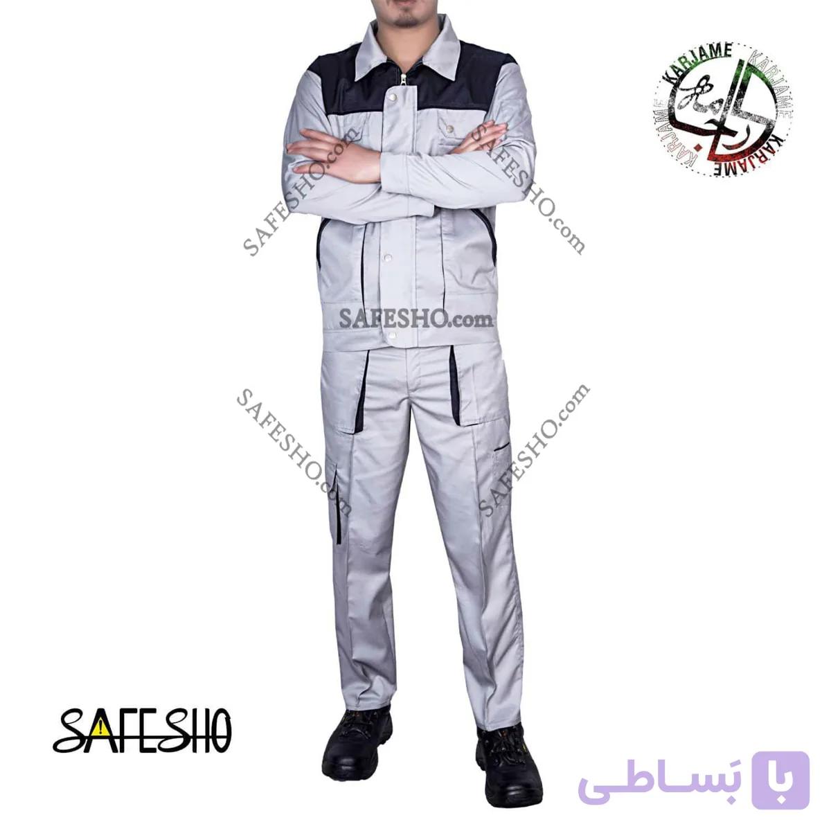 لباس کار کارجامه مدل دکمه فلزی — تصویر 1