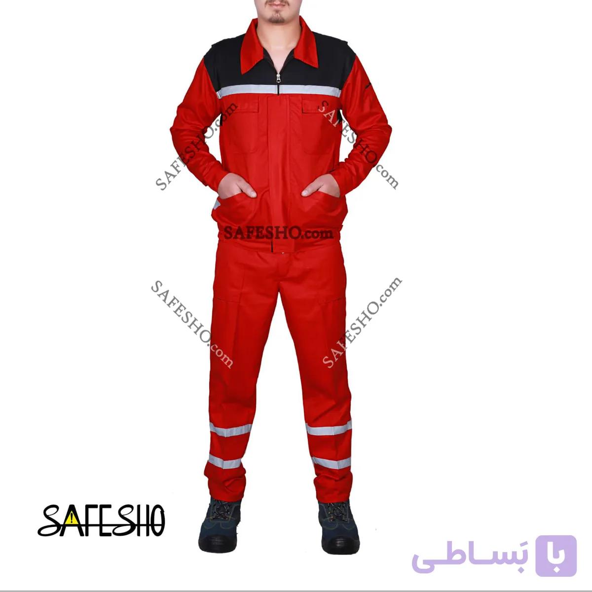 لباس کار مدل مترو Metro قرمز-مشکی — تصویر 1