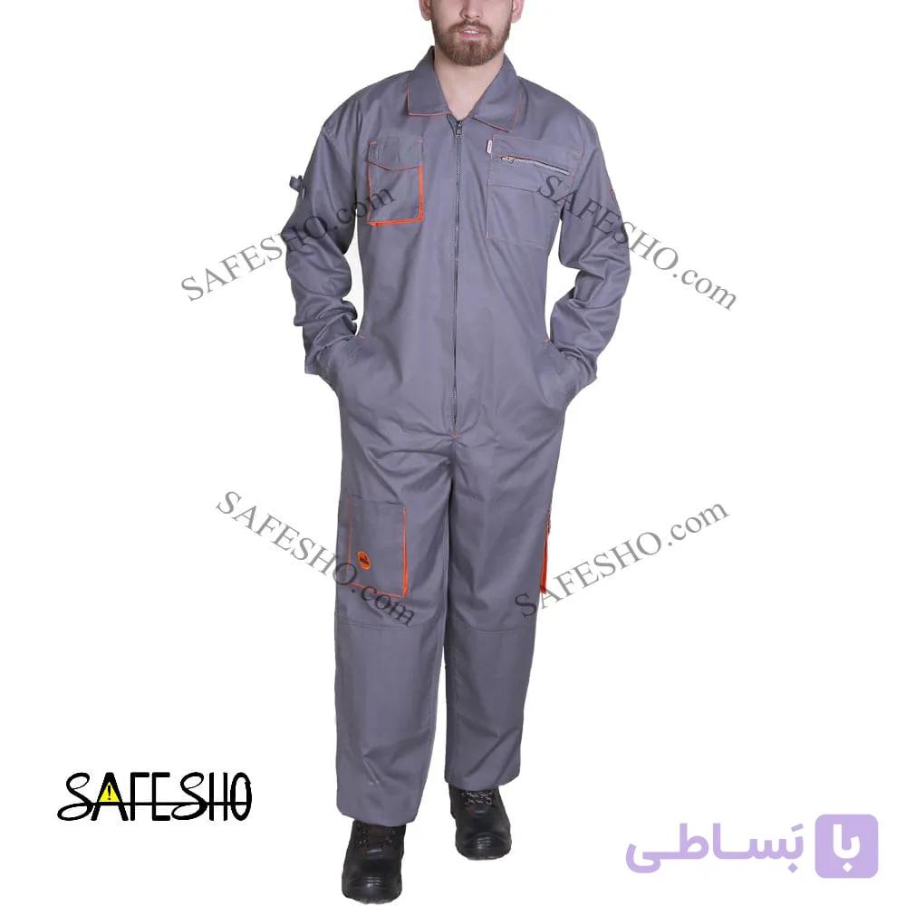 لباس کار یکسره طرح بوفالو طوسی — تصویر 1