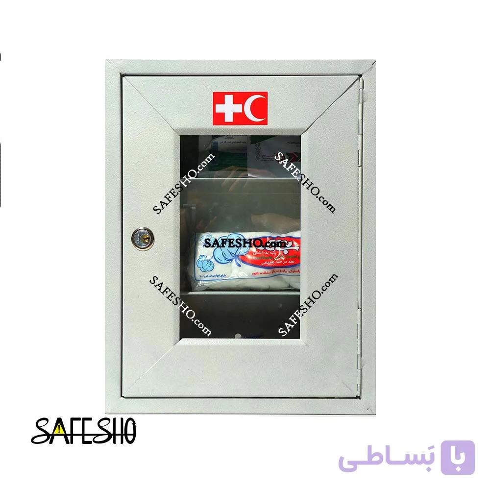 جعبه کمک های اولیه فلزی دیواری با درب شیشه ای — تصویر 1