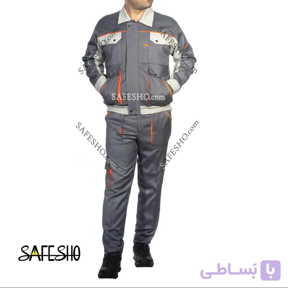 لباس کار (لیون) Ework طوسی-طوسی روشن کد 1 — تصویر 1