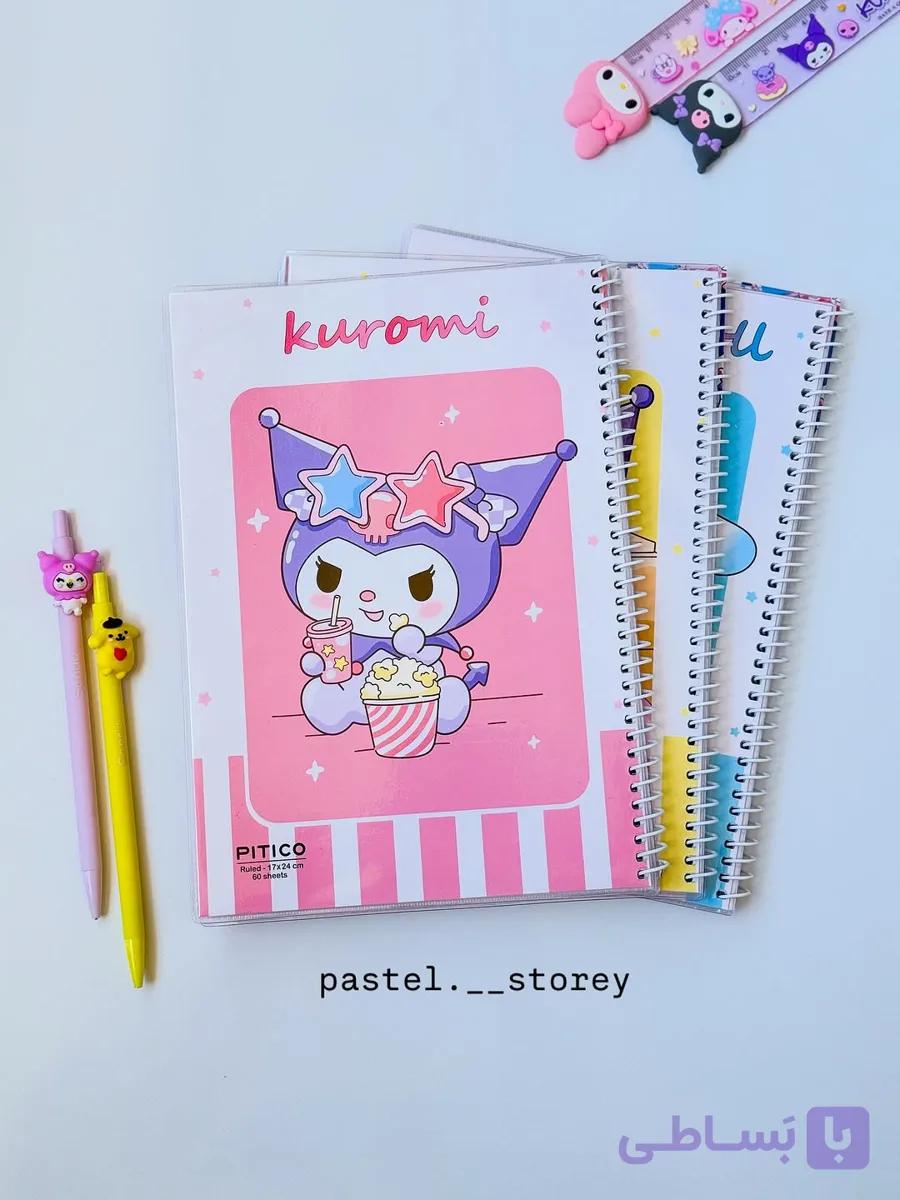 دفتر مجلد ۶۰ برگ استیکردار پیتیکو سری Kuromi