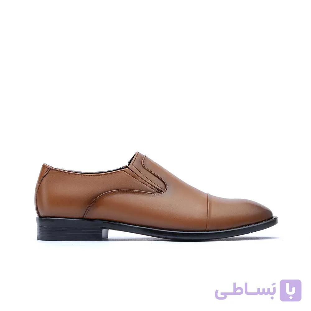 کفش مجلسی چرم سناتور بی‌بند با زیره نئولایت — تصویر 1