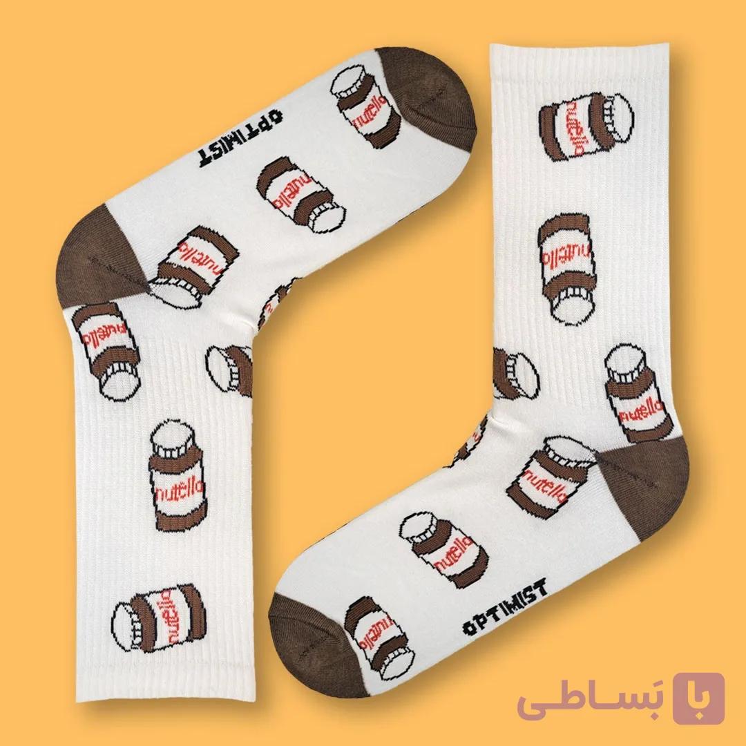 جوراب ساق دار برند اپتیمیست طرح نوتلا