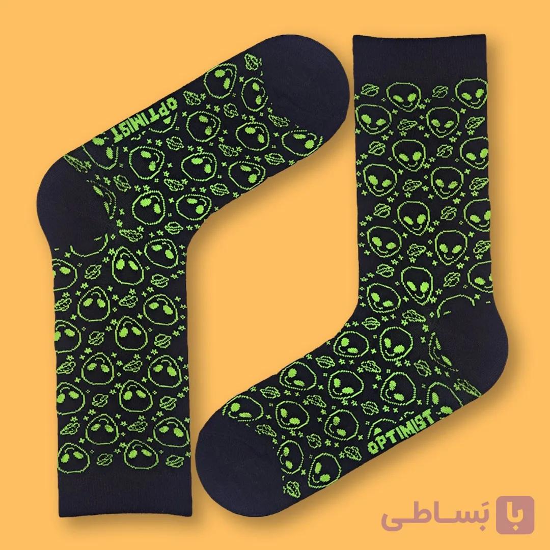 جوراب ساقدار اسپرت برند اپتیمیست طرح الین پترن