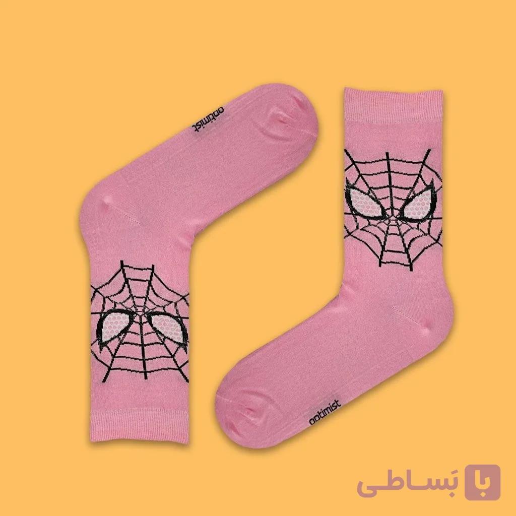 جوراب ساق دار برند اپتیمیست طرح تار اسپایدرمن(مردعنکبوتی)