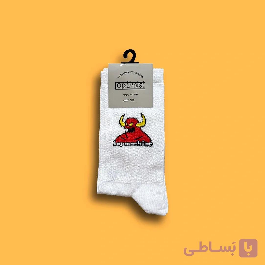 جوراب اسپرت ساق دار برند اپتیمیست طرح Toy machine