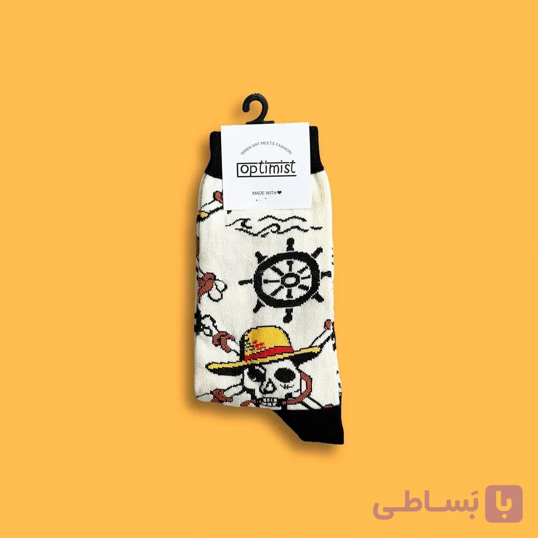 جوراب ساق دار برند اپتیمیست طرح اسکلت لوفی