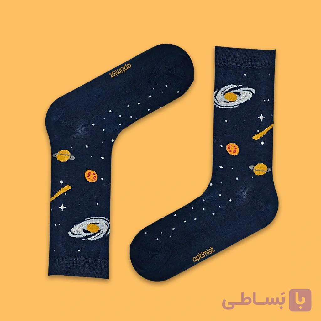 جوراب ساقدار کهکشان سرمه ای