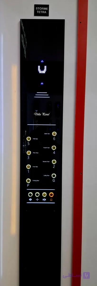 پنل شاسی داخل کابین آسانسور دلتا پنل مدل Strome Tetra | شیک و مدرن