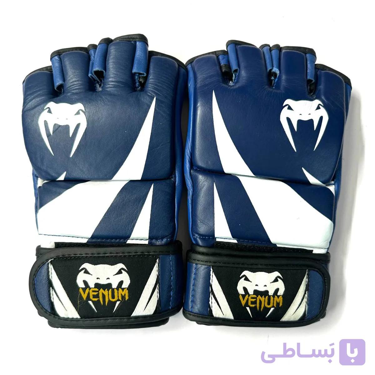 دستکش MMA و UFC چرمی ونوم داخل مخمل — تصویر 1