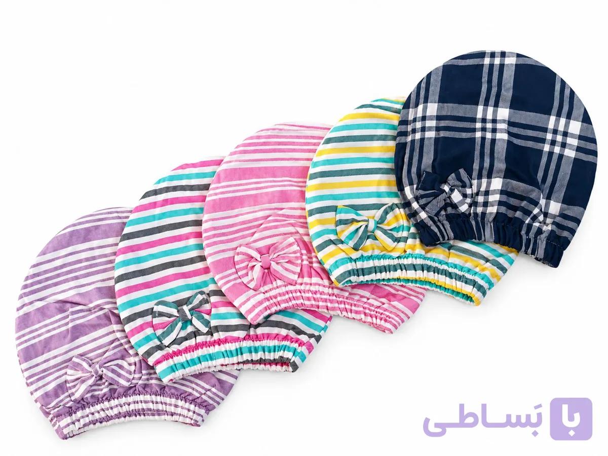 کلاه حمام نخی برند میر جلیلی با کیفیت عالی در دو نوع کشی و دکمه دار