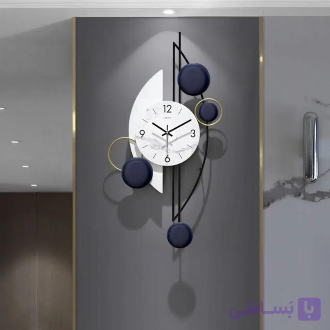 ساعت دیواری دکوراتیو ترکیب چوب و فلز کد H 450