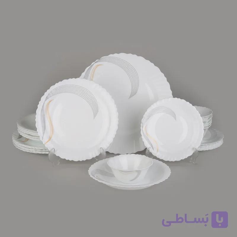سرویس غذاخوری 25 پارچه گلدن اوپال مدل شمل کد Carine