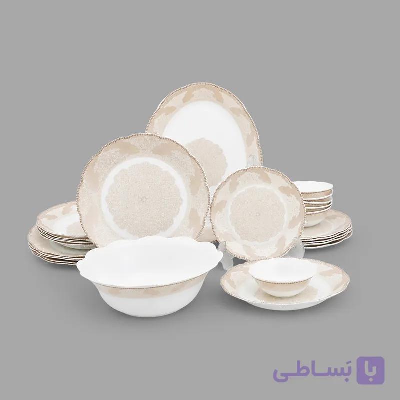 سرویس غذاخوری اوپال 26 پارچه 6 نفره دینو مدل  نیلوفری ورژن 113003