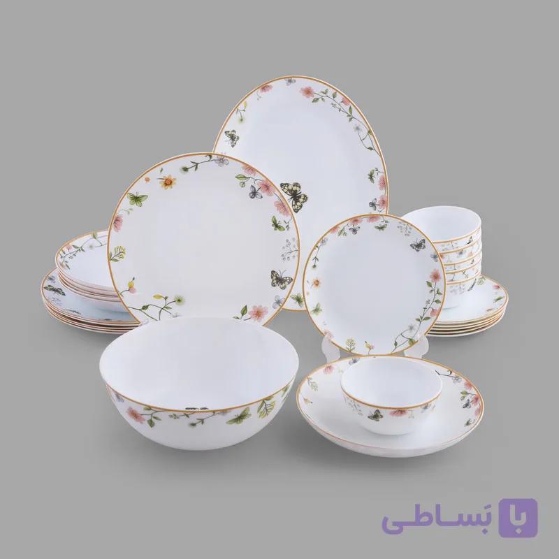 سرویس غذاخوری اوپال 26 پارچه 6 نفره دینو مدل ورژن 2 کد 26012