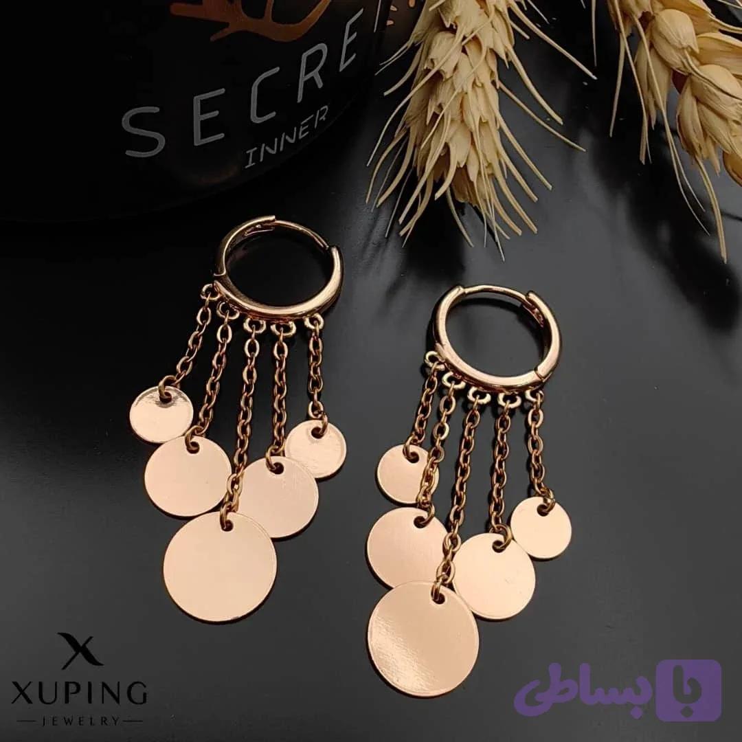 گوشواره آویز پولکی ژوپینگ — تصویر 1