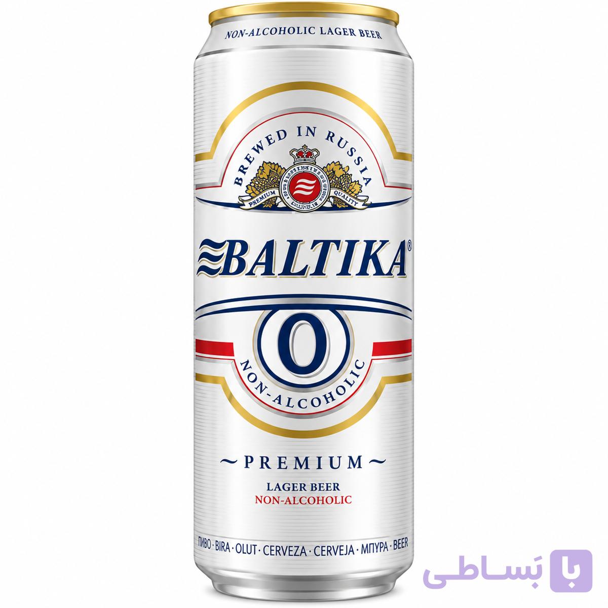 پک ۲۴ عددی بالتیکا Baltika 0 Premium Lager بدون الکل حجم 450 میلی‌لیتر