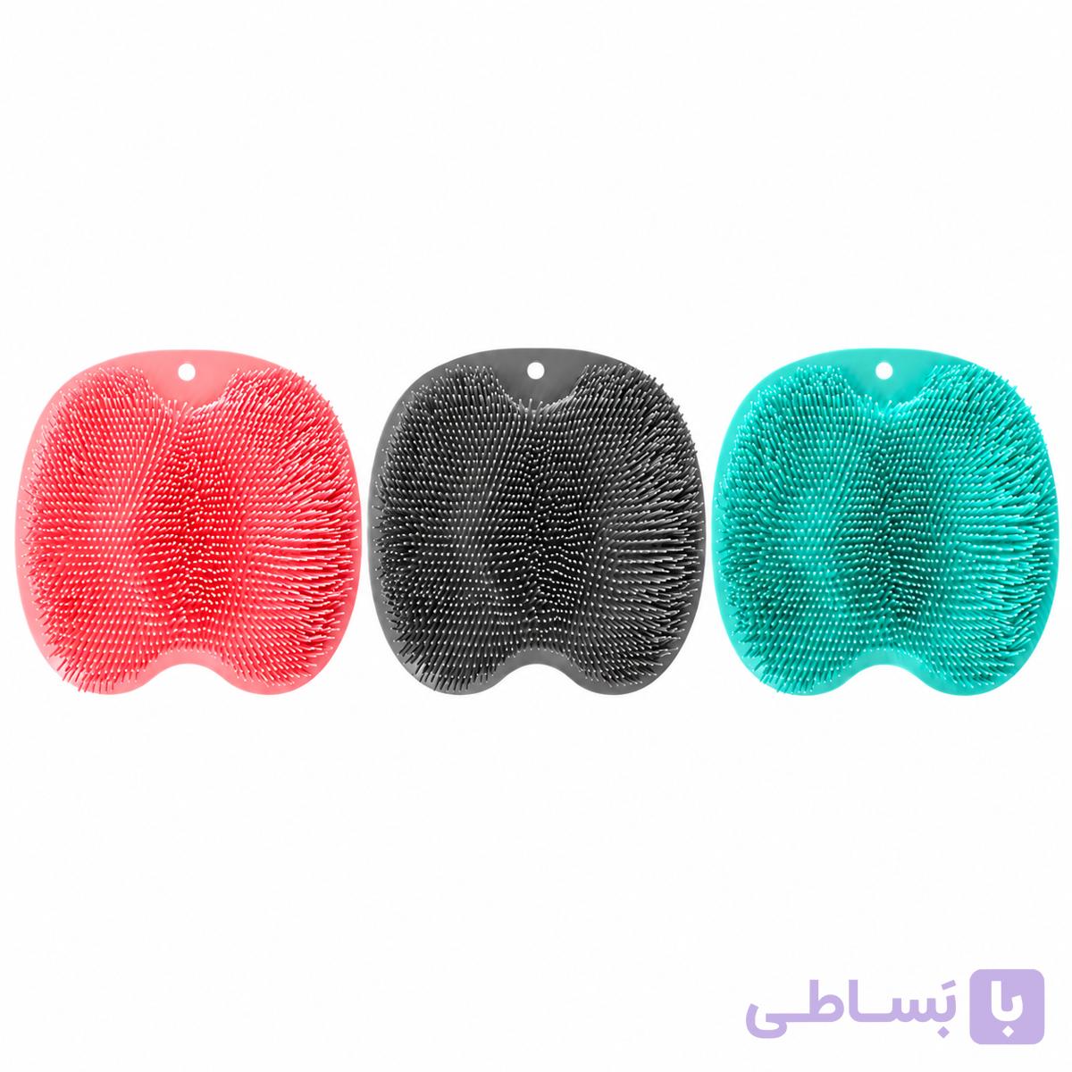 لیف حمام دیواری چسبان سیلیکونی | پد شستشو و ماساژ پشت بدن — تصویر 1
