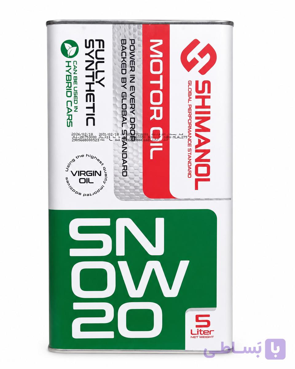 روغن موتور SN0W20 شیمانول-5 لیتری — تصویر 1